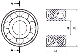 Łożyska kulkowe xiros® B180 radialne, dwurzędowe, rowkowe